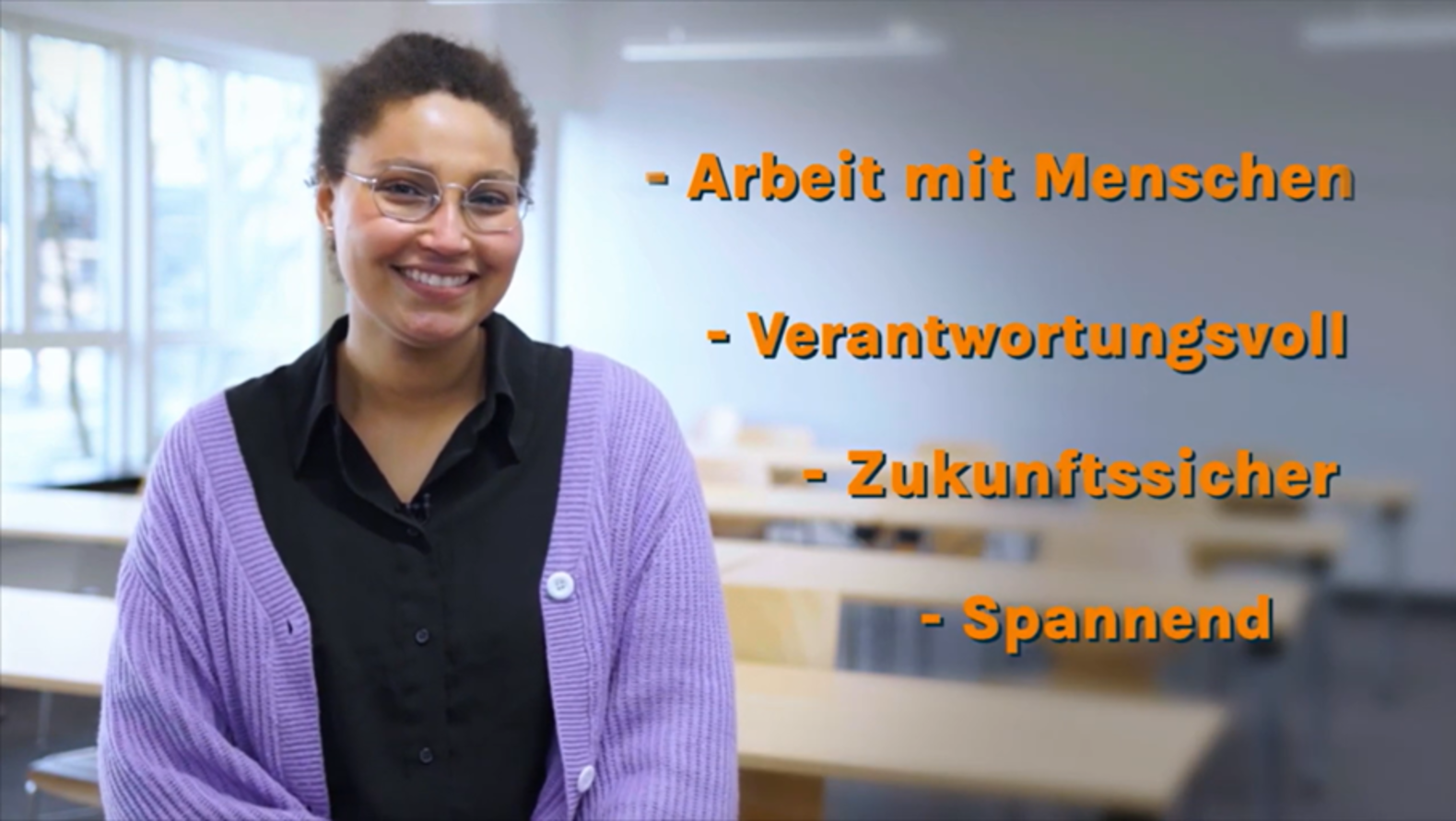 In diesem Video gibt Anna Einblicke in die Ausbildung zur Justizsekretärin oder zum Justizsekretär.